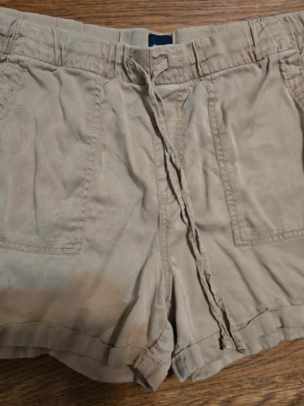 GAP Women's Light Khaki Drawstring Cargo Shorts